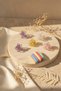 Floral Mini Hairpin Buckle and Multi-Color Rubber Hair Band Set - Stylish Hair Accessory for Girls and Adults - 6