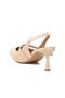 Beige Women's Heeled Shoes - 4