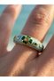 Enamel Floral Patterned Vintage Sky Ring