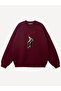 Unisex Cowboy Athlete Printed Crew Neck Oversize Sweatshirt
