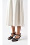 Lorenasa Women's Heeled Sandals Thin Heel Cage Toe T-Strap Ankle Strap Evening Dress Elegant - 6