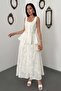 Embroidered Lace Blouse Skirt Set - 4