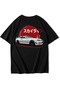 Unisex Oversized T-Shirt Printed Black