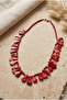 Handmade Drop Coral Natural Stone Special Design Necklace - 3