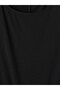Black Plus Size Crew Neck Pleated Dress - 3