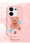 Tecno Camon 20 Pro 4g Compatible Case Camera Protector Pink Silicone Couple Phone Case Bear Pattern - 2