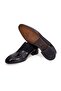 Black Color Lace-Up Genuine Leather Men's Shoes - 3