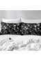 Boy Kids Geometry Square Lattice Bedding Double Duvet Cover Sets Bed Zipper White Black 200×200cm - 4