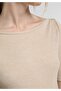 Slim Fit Women's Beige T-Shirt - 4