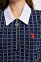 Women's Navy Blue Knitted Dress 50322074-Vr033 - 5