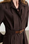 Aci Brown Belt Detailed Shirt Dress - 3