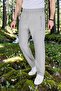 Sports Sweatpants Summer Thin Parachute Fabric Elastic Waistband (Light Gray)