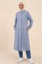 100% Cotton Muslin Fabric Zippered Long Hijab Women's Tunic - Compatible for Hajj, Umrah and Daily Use - 6