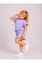 Girl's Ribbon Detailed Shorts Set with Ruffles and Short Sleeves, Comfortable Fit, 2-Piece Set - 4