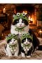 Handcrafted Crocheted Figures and Pompoms for Your Patili Friends - with Laces - Cat and Dog Accessories.