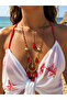 Solea Flame Bohemian Tasseled Red Beaded Long Design Women's Necklace - 3