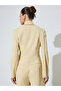 Yellow Long Sleeve Blouse with Scarf Detail - 4