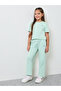 Girls Cotton Crop Top and Joggers Set