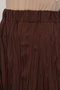 Women's Long Crinkled Skirt 8042 - Brown - 6