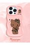 iPhone 16 Pro Compatible Case with Camera Protector Pink Silicone Couple Phone Case Kitty Pattern - 2