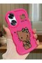 Oppo A60 Compatible Case Camera Protector Red Silicone Couple Phone Case Kitty Pattern