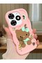 Tecno Spark Go 2024 Compatible Case Camera Protector Pink Silicone Couple Phone Case Kitty Pattern