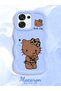 Oppo A6 Pro 5g Compatible Case Camera Protector Blue Silicone Couple Phone Case Kitty Pattern - 2