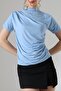 Women's Stoned Sandy Draped High Neck Blouse - 4