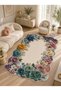 Sdt Traditional Patterned Modern Woven Base Decorative Carpet Sdtamor2580