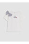 Lcw Kids Ecru Printed Girls' Shorts Set - 2