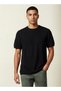 Men Regular Fit Crew Neck Short Sleeves Textured T-shirt