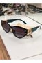 D'Oro Grek Motif Bone Sunglasses - Shiny Black & Petrol Green Frame - 2
