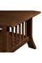ROYALOAK Melaka Wooden Coffee Table | Solid Wood Veneer Top | Curved Legs for Sophisticated Style | Bottom Shelf for Extra Storage | - 6