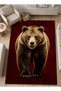 Sdtamor Lion Patterned Modern Woven Base Decorative Carpet Sdtamor2166 - 2