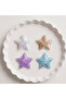 Sparkling Star Figured Hairless Baby Hair Clips Set of 4