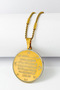 3.5 cm Plate Gold Color Double Sided Celcelutiye Vefki Embroidered 60 cm Bar Thick Doc Chain 316L Stainless Steel Necklace - 5