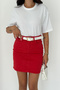 Women's High Waist Mini Jean Skirt - 5