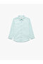 Spread Collar Cotton Basic Shirt
