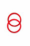 Round Acrylic Bag Handle Red Color |   Knitted, Wicker and Canvas Bag Handle |   1 Pair (2 Pieces) - Hand - 2
