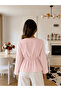 Stone Detailed Muslin Lace-Up Blouse - 2