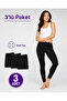 |   Women's Winter Cotton Lined Super 3-Piece Thermal Leggings Black (3 Pieces) - 4