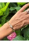 Gold Interlocking Heart Thick Stone Zircon Stone Stainless Xuping Steel Bracelet - 4