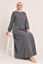 Canpolat 49507-26 Women's Ayrobin Ferace with Hidden Front Zipper Pocket, Comfortable Fit, Long Hijab Ferace - 5