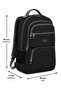 Unisex Canvas Fabric School Bag with Laptop Compartment, Daily Sports Travel Backpack - 6