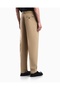 Men's Regular Fit Flexible Fabric Straight-Leg Beige Trousers - 3