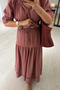 Fisto Detail Dusty Rose Linen Set - 3