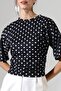 Women's Micro Digital Polka Dot Blouse - 6