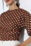 Women's Micro Digital Polka Dot Blouse - 2