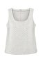 Alya White Perforated Genuine Leather Sleeveless Blouse - 5