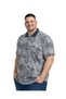 Men's Large Size Smoked Polo Collar Mosaic Short Sleeve T-Shirt 3Xl-4Xl-5Xl-6Xl - 2